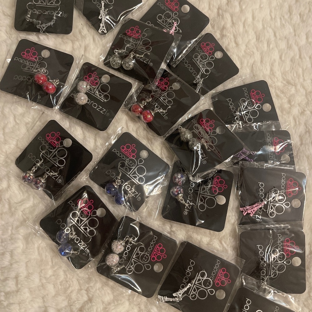 Paparazzi earrings set of 20 NWT
